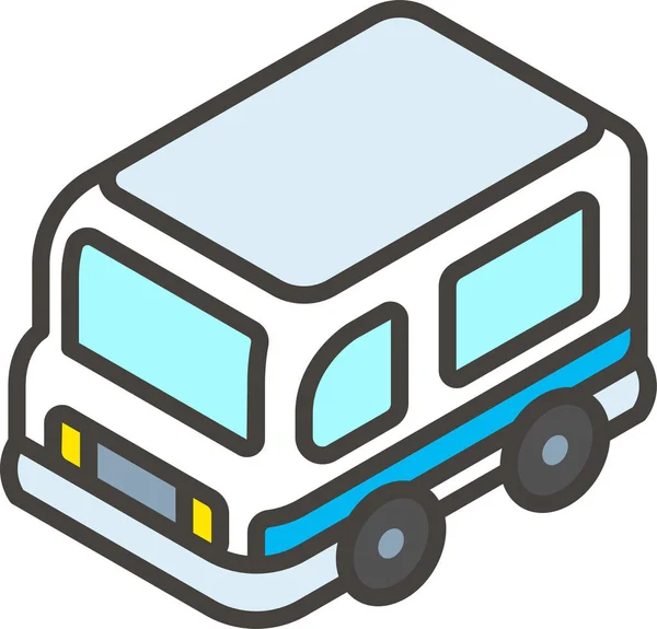 1F690 Icono Minibús — Vector de stock