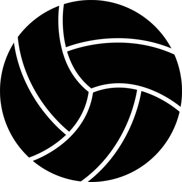Boll Sport Volley Ikon Solid Stil — Stock vektor