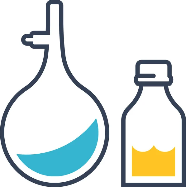 Ikona Eksperymentu Urządzenia Chemicznego Zarysie — Wektor stockowy