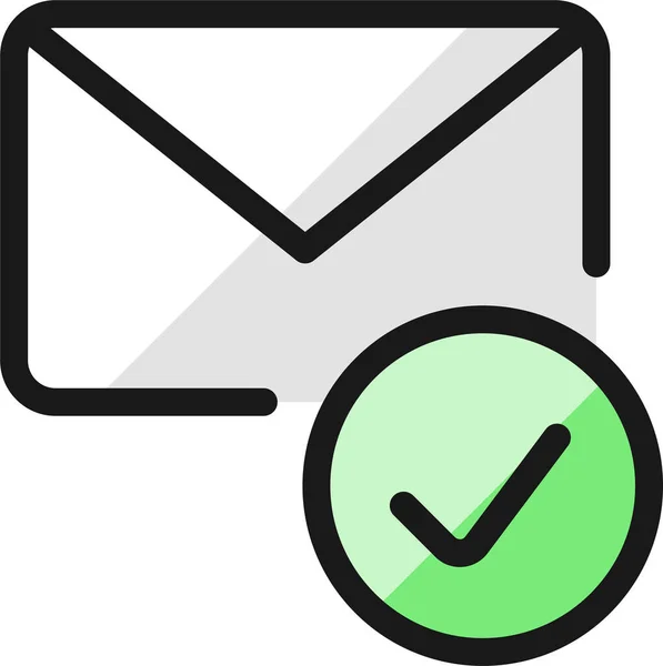 Ikona Kontroly Mailové Akce Stylu Vyplněného Osnovy — Stockový vektor