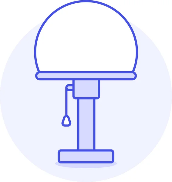Icône Lampe Bureau Meubles Dans Style Contour Rempli — Image vectorielle