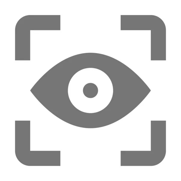 Camera Weergave Oog Pictogram Omtrek Stijl — Stockvector