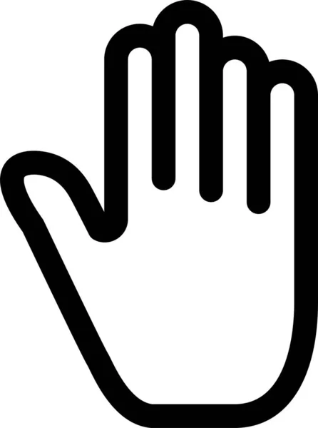 Körpergesten Hand Symbol Umriss Stil — Stockvektor