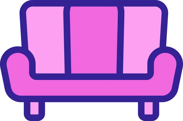 家居装饰类沙发家具图标 — 图库矢量图片