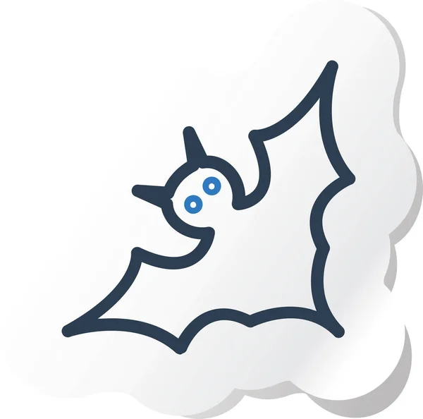 Bat Celebration Copy Icon Outline Style — Stock Vector