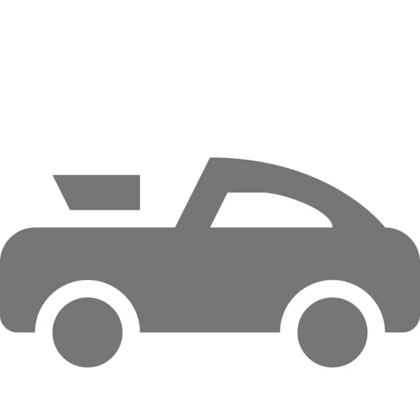Язовий Автомобіль Спортивний Автомобіль Значок Твердому Стилі — стоковий вектор