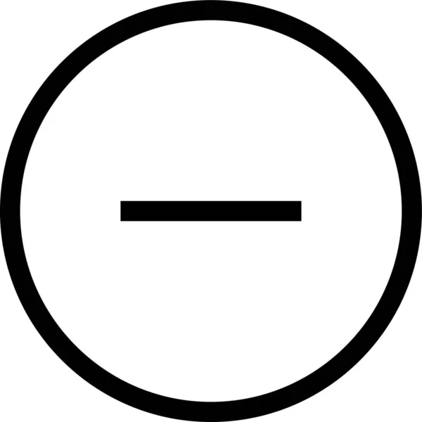 Kreis Löscht Interface Symbol Umrissstil — Stockvektor