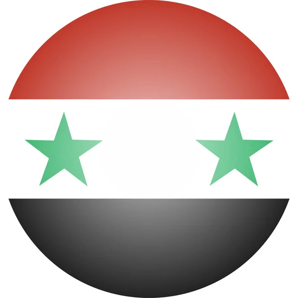 Icona Della Siria Della Bandiera Nazionale Stile Isometrico — Vettoriale Stock