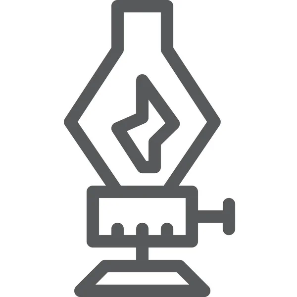 Icono Decoración Del Aceite Lámpara Estilo Esquema — Vector de stock