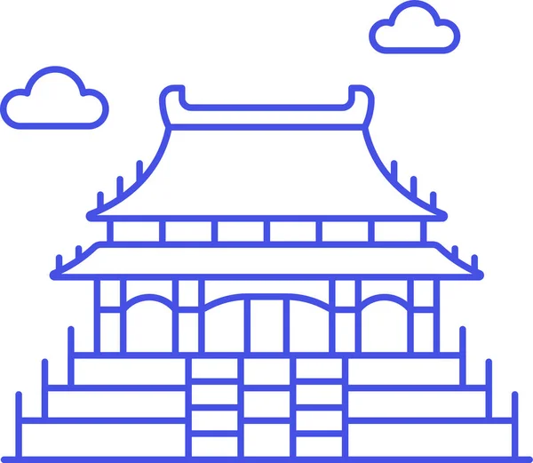 Ikona Miasta Pekin Kategorii Kultura Społeczności — Wektor stockowy