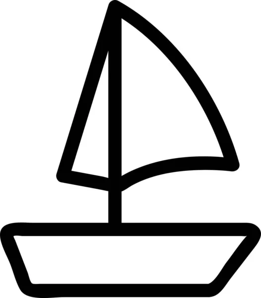 Boat California Contour Icon — Stock Vector