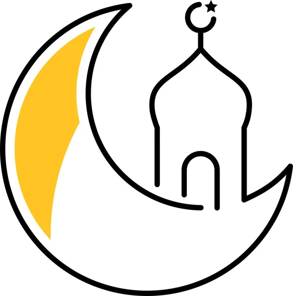 Islam Mosque Religion Icon Ramadan Eid Category — Stock Vector