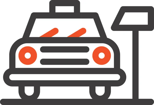 Ikona Parkingu Samochodowego Zarysie — Wektor stockowy