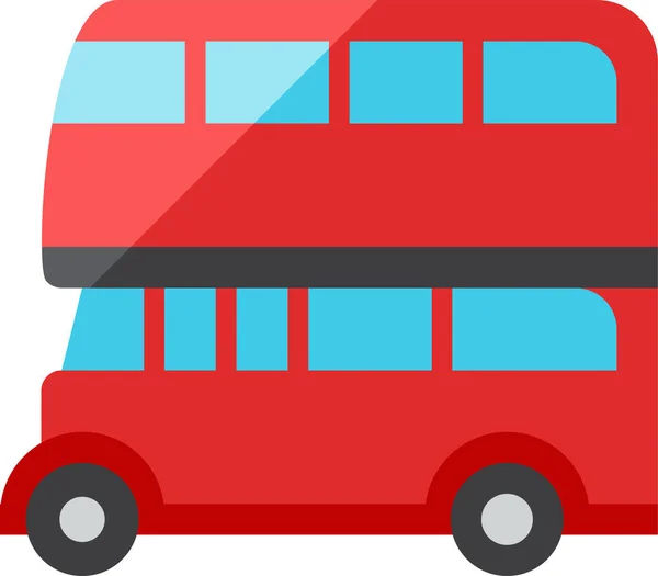 Bus Vehículos Planos Modos Icono Transporte Estilo Plano — Vector de stock