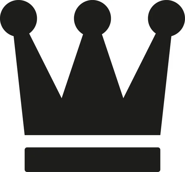 Roi Reine Couronne Icône Style Solide — Image vectorielle