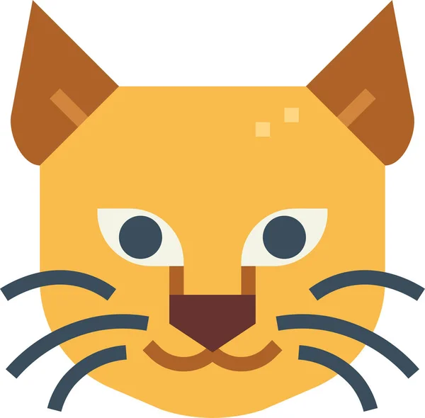 Kočka Kočka Kočka Ikona Plochém Stylu — Stockový vektor