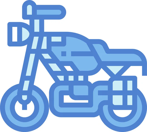 Cruiser Motorfiets Motorfiets Pictogram — Stockvector