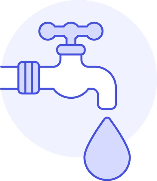 Icono Gota Limpia Conciencia Estilo Contorno Lleno — Vector de stock