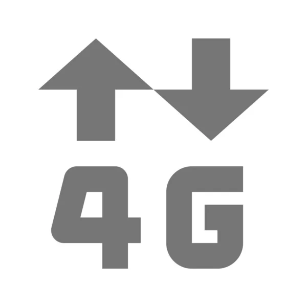 Flèche Signal Connecter Icône Dans Style Contour — Image vectorielle