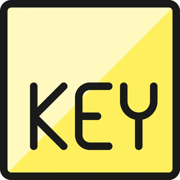 Ikona Vyplněného Souboru Klíčem Stylu Vyplněného Osnovy — Stockový vektor