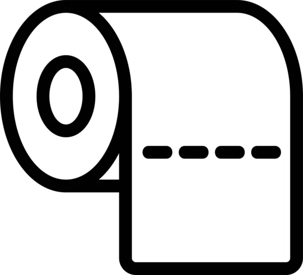 Contour Papier Roll Pictogram — Stockvector