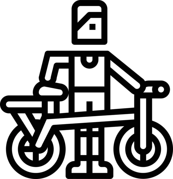 Bicicleta Bicicleta Bicicleta Icono — Vector de stock