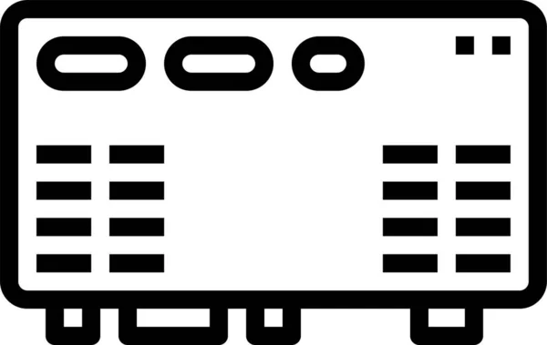 Icono Entretenimiento Decodificador Caja Categoría Dispositivos Electrónicos Electrodomésticos — Archivo Imágenes Vectoriales