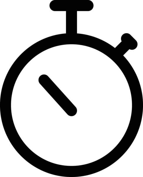 Cronómetro Tock Icono Del Reloj Estilo Del Esquema — Vector de stock