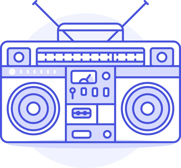 Radio Jambox Audio Icon Filled Outline Style — Stock Vector