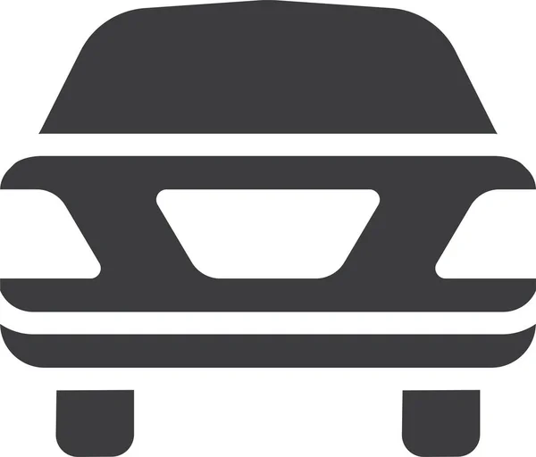 Automobile Cab Car Icon Solid Style — Stock Vector