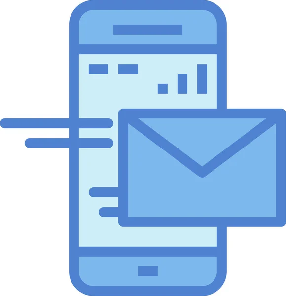 Ícone Interface Envelope Mail Estilo Esboço Preenchido — Vetor de Stock