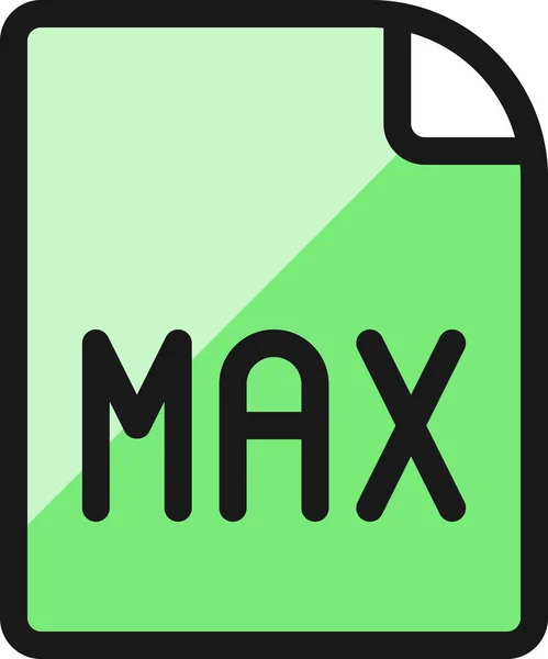 ファイルのデザイン Max Icon Fill Outline Style — ストックベクタ