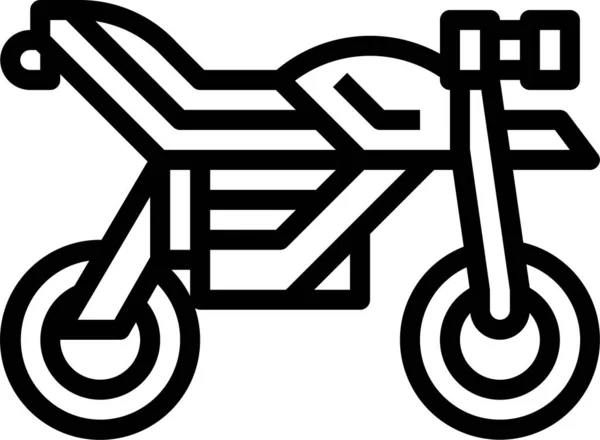 Vélo Enduro Icône Moto — Image vectorielle