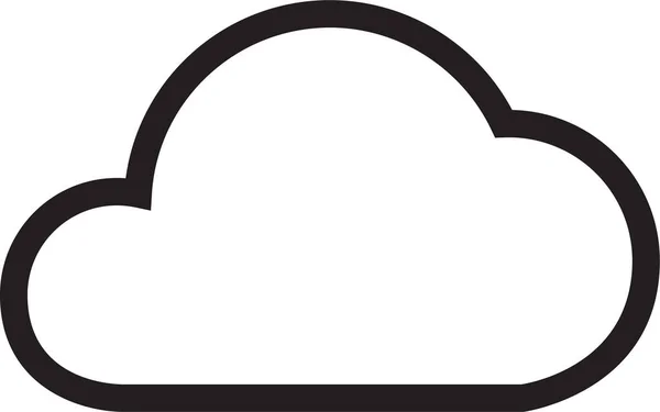 Εικονίδιο Εξυπηρετητή Δικτύου Cloud Στυλ Περιγράμματος — Διανυσματικό Αρχείο