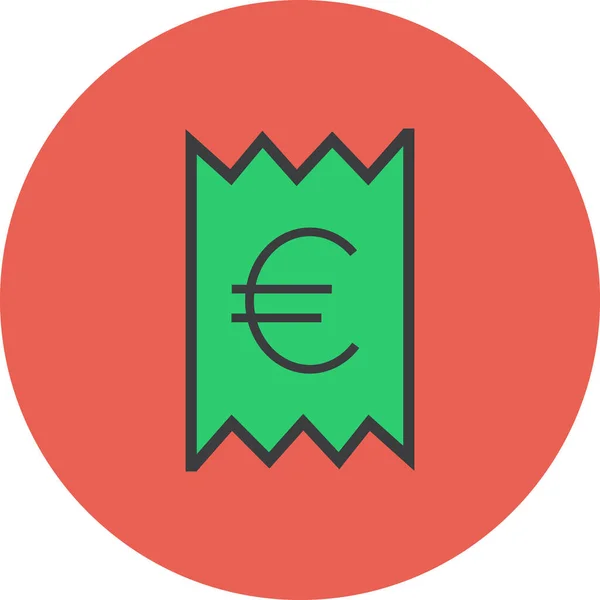 Ikona Banknotu Euro Fakturze Stylu Wypełnionym — Wektor stockowy