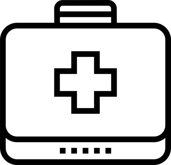 Icono Emergencia Médico Ayuda Estilo Esquema — Archivo Imágenes Vectoriales