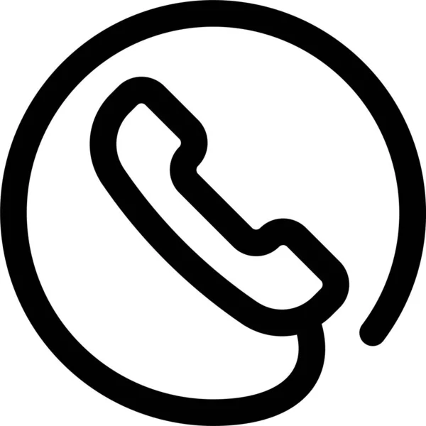 Ikona Telefonního Kruhu Android Stylu Osnovy — Stockový vektor