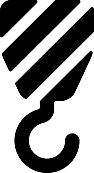 Ikona Haka Dźwigu Wysyłki Stylu Stałym — Wektor stockowy