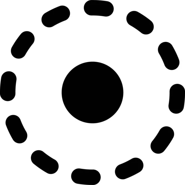 Cursor Wählt Kreis Symbol Solidem Stil — Stockvektor