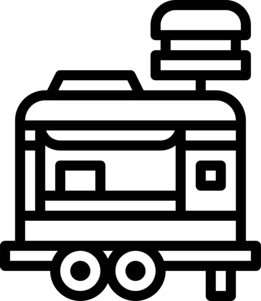 Coche Comida Hamburguesa Icono — Vector de stock