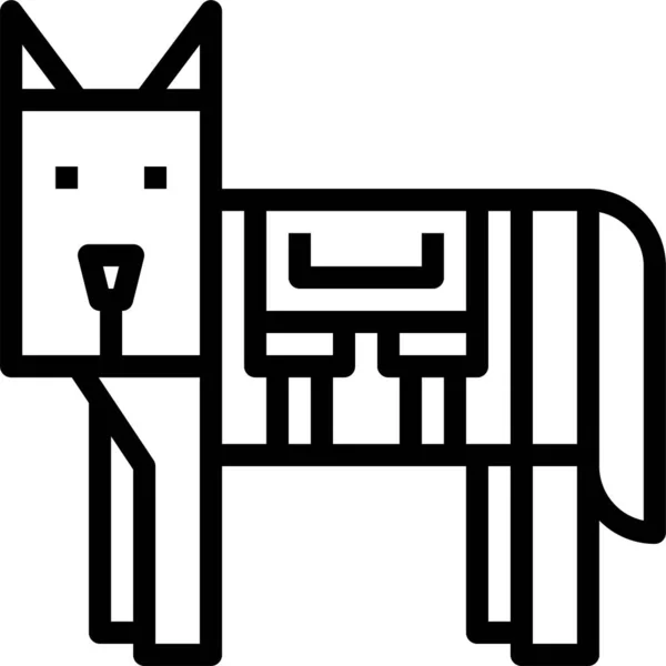 인터넷 Dog Dog Police Icon Computer Internet Security Category — 스톡 벡터