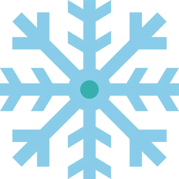 Icône Neige Glacée Froide Dans Style Plat — Image vectorielle