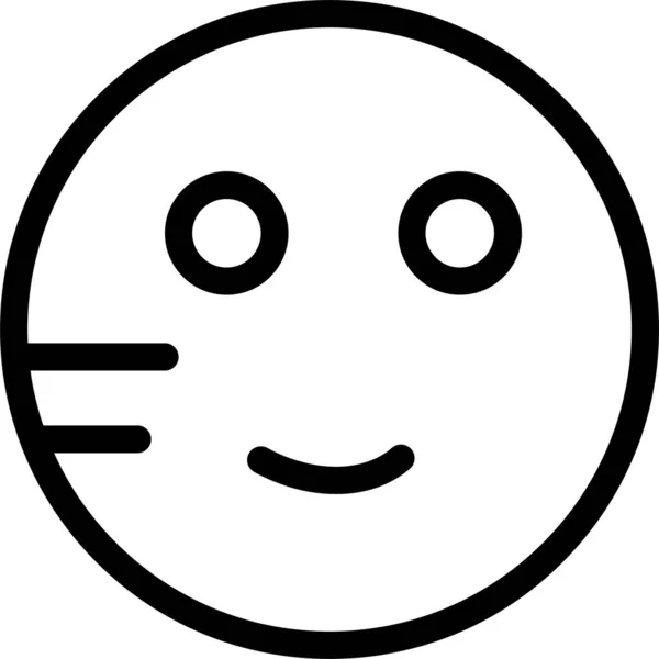 Peinliche Emojis Umriss Stil — Stockvektor