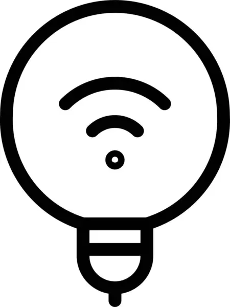 Bluetooth Glühbirnen Symbol Umriss Stil — Stockvektor