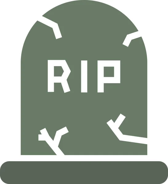 Νεκρική Νεκρώσιμη Εικόνα Τάφου Συμπαγές Στυλ — Διανυσματικό Αρχείο