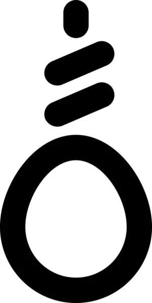 Bestrafung Schlinge Symbol Solidem Stil — Stockvektor