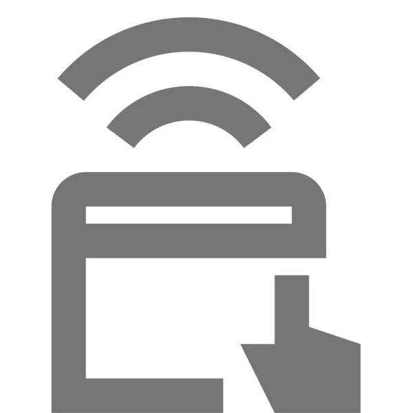 Иконка Беспроводного Устройства Touchpad Стиле Контура — стоковый вектор