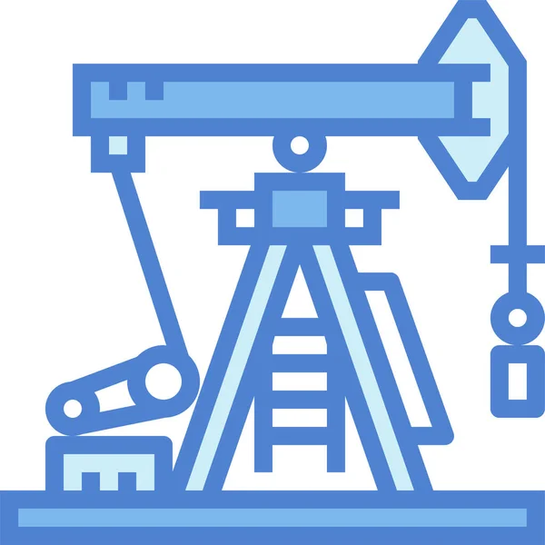 Edificios Petróleo Icono Del Petróleo Estilo Contorno Lleno — Archivo Imágenes Vectoriales