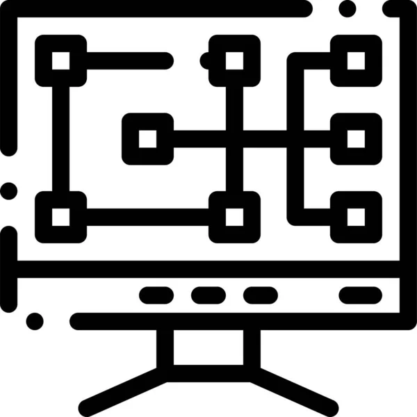 Иконка Ремонта Компьютерной Конструкции Категории Инструмент Конструкция — стоковый вектор