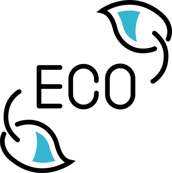 Ícone Natureza Bio Eco — Vetor de Stock